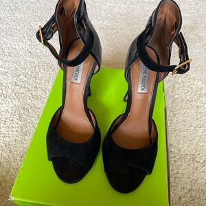 Steve Madden Black Peep-Toe Heels
